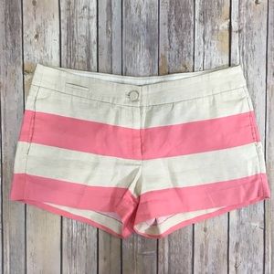 J. Crew Linen Striped Flat Front Shorts